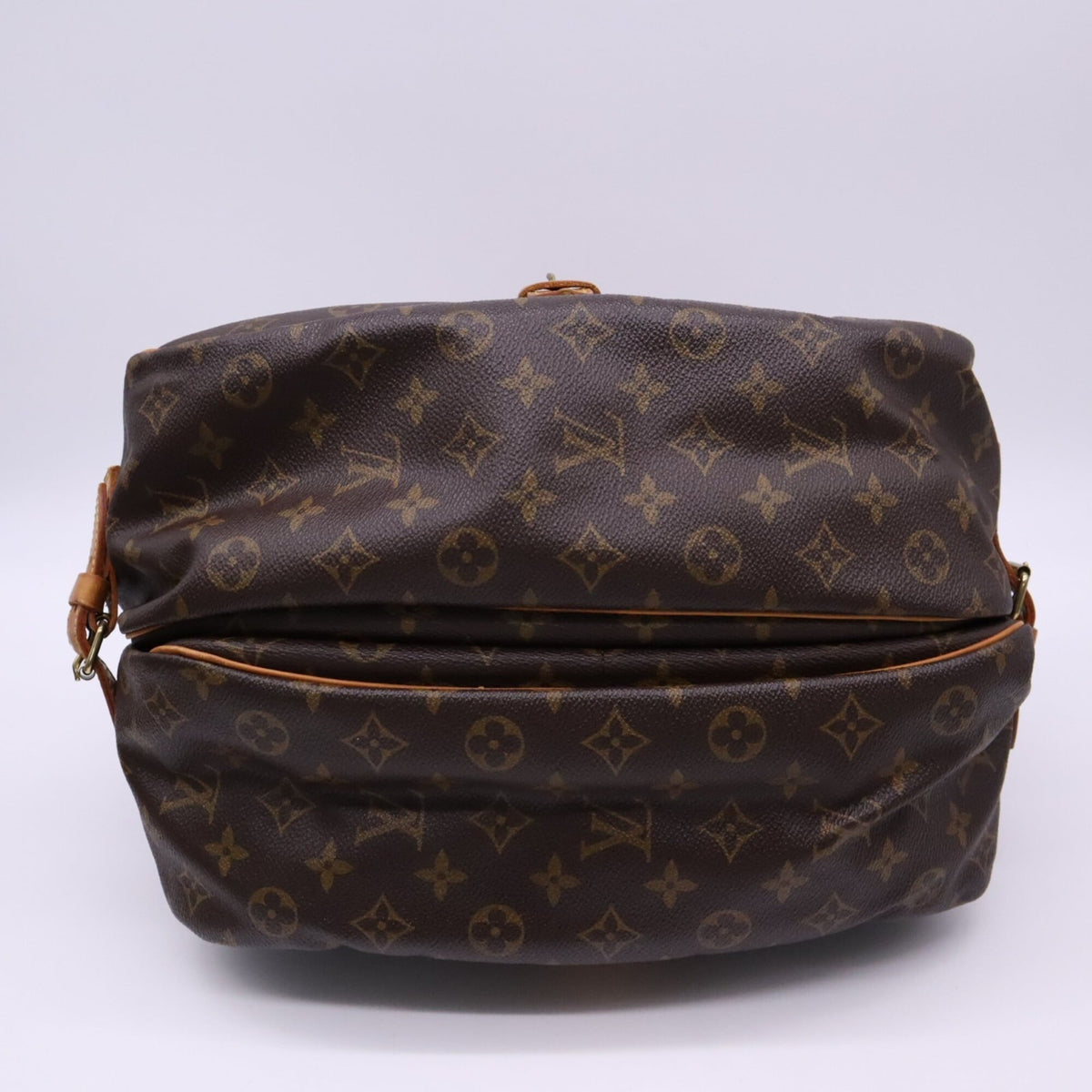 Louis Vuitton Monogram Beige Brown Coated Canvas Leather Shoulder Bag (Pre-Owned)
