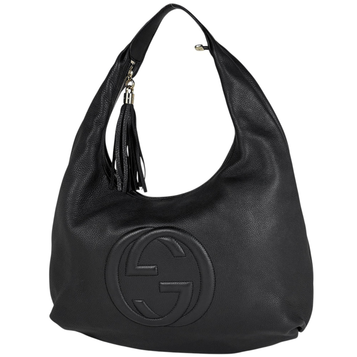 Gucci Soho Black Leather Shoulder Bag (Pre-Owned)