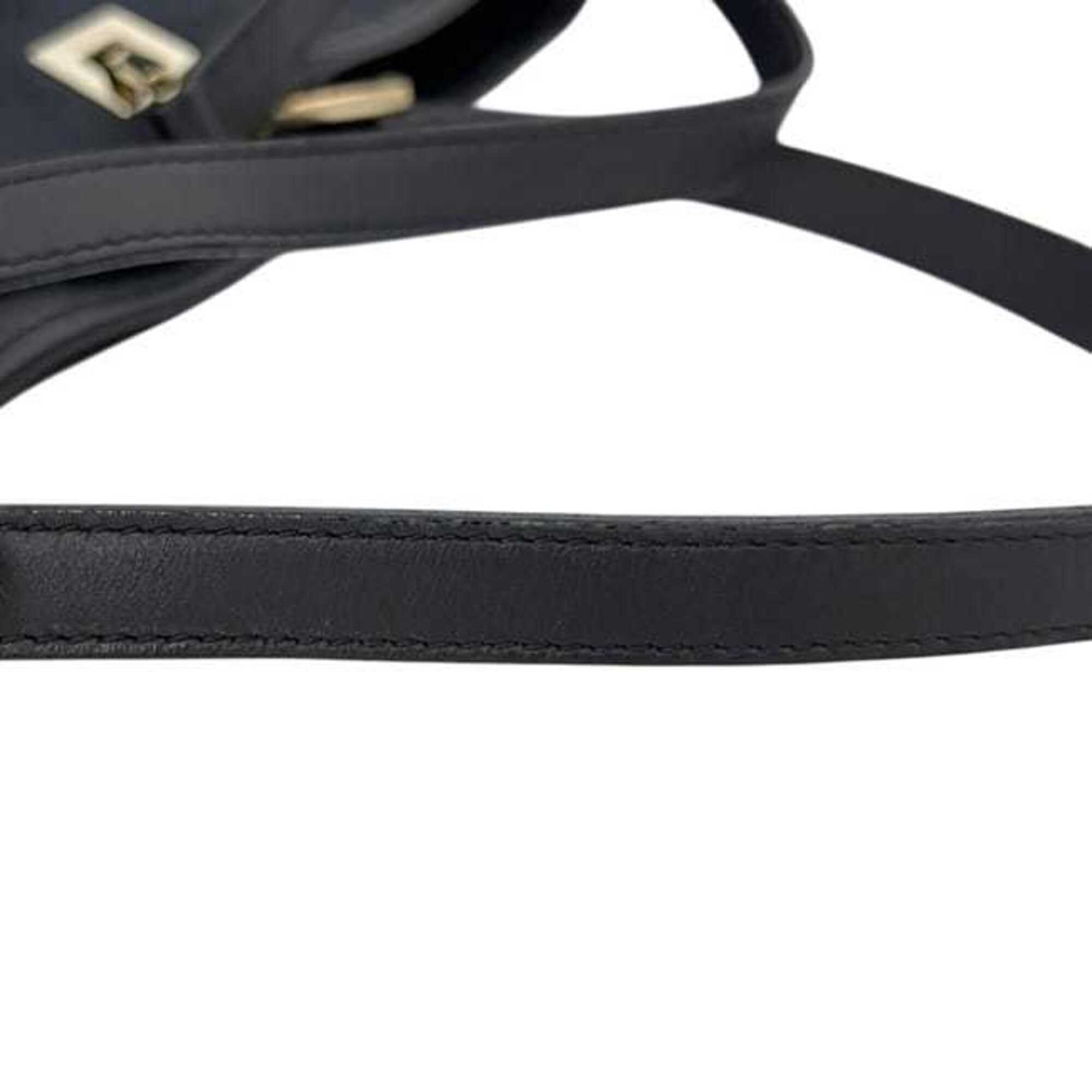 Gucci Black Gg Canvas Leather Tote Bag (Pre-Owned)