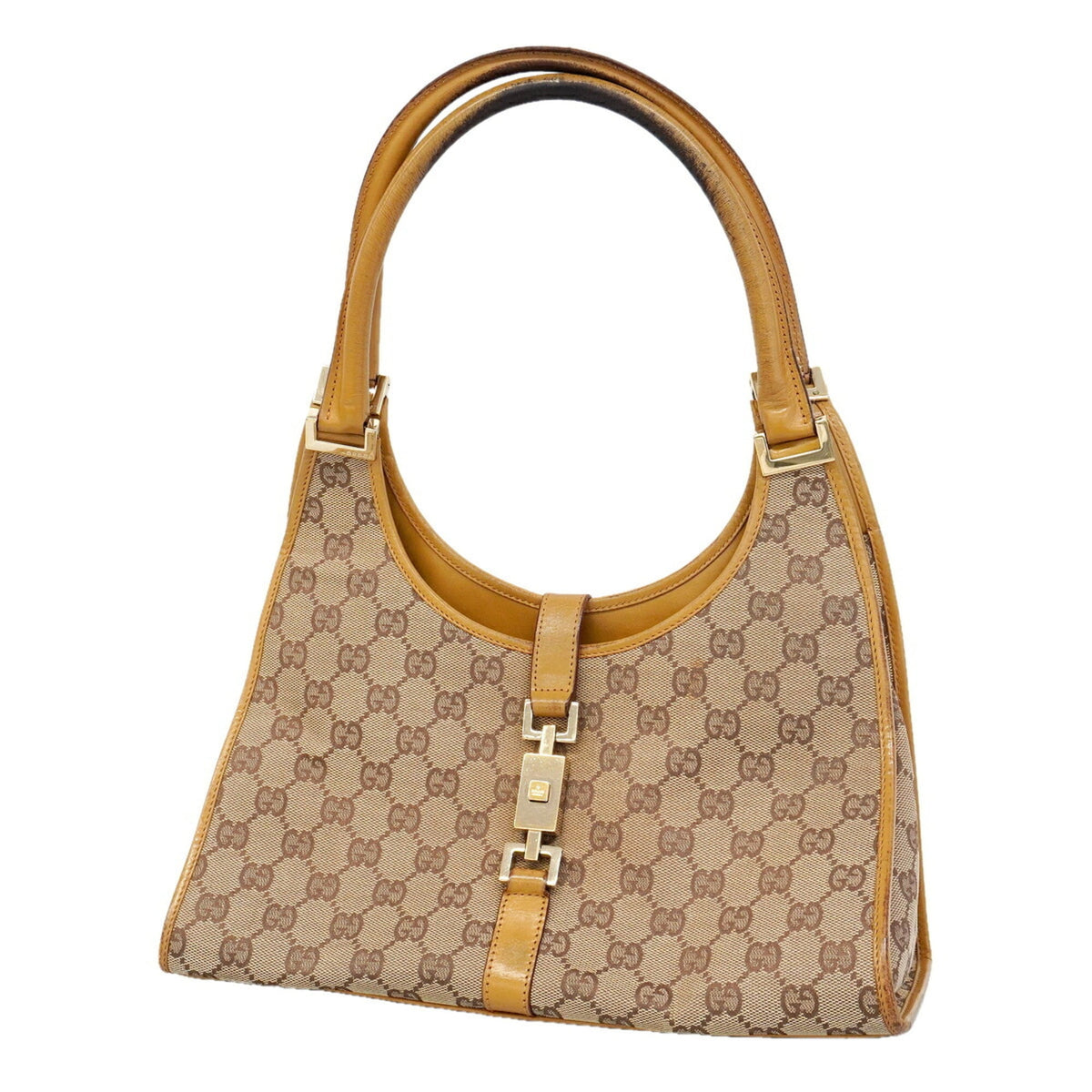 Gucci Brown Canvas Handbag (Pre-Owned)