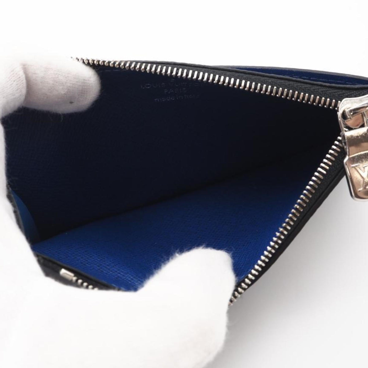 Louis Vuitton Blue Coated Canvas Coin Purse/Coin Case (Pre-Owned)