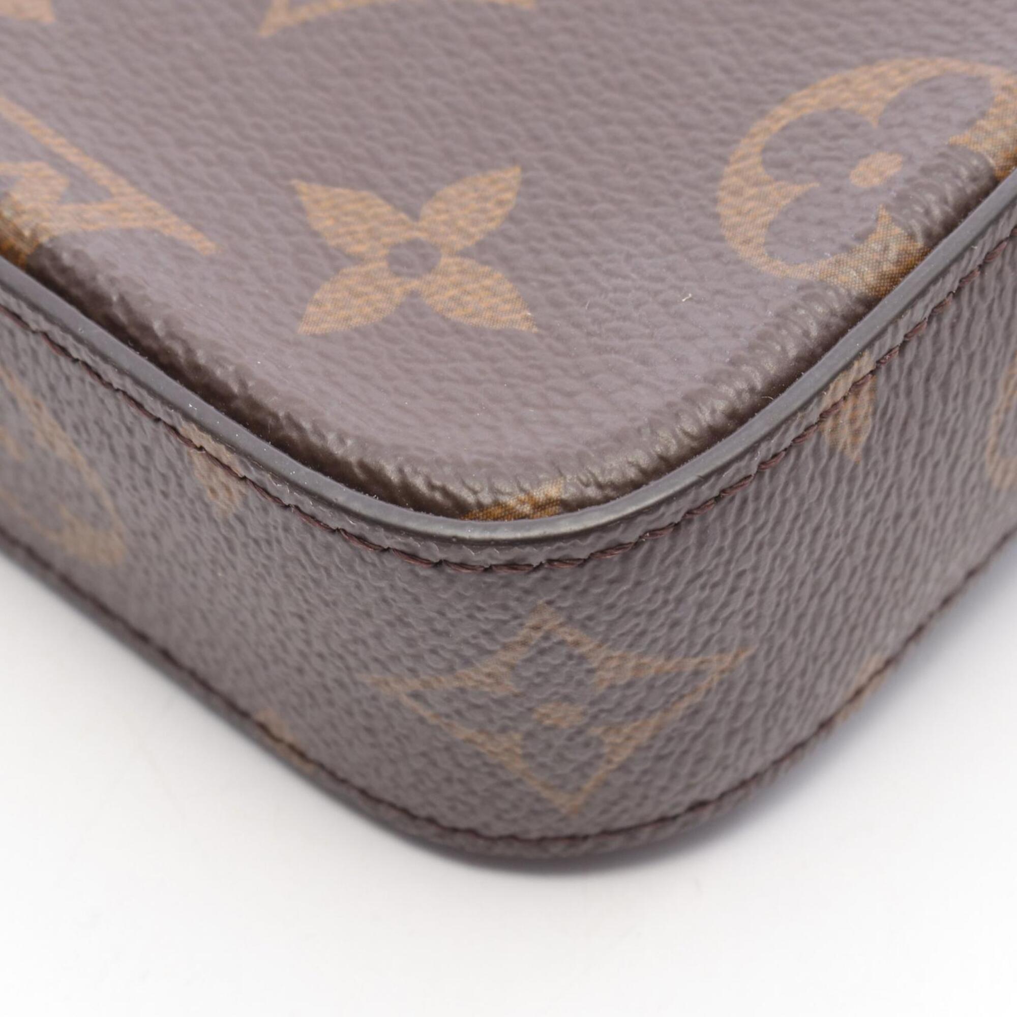 Louis Vuitton Brown Green Monogram Monogram Handbag Pochette Shoulder Bag (Pre-Owned)