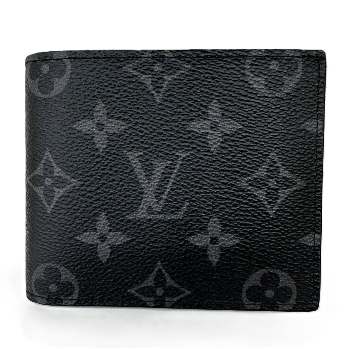 Louis Vuitton Monogram Eclipse Black Leather Wallet (Bi-Fold) (Pre-Owned)
