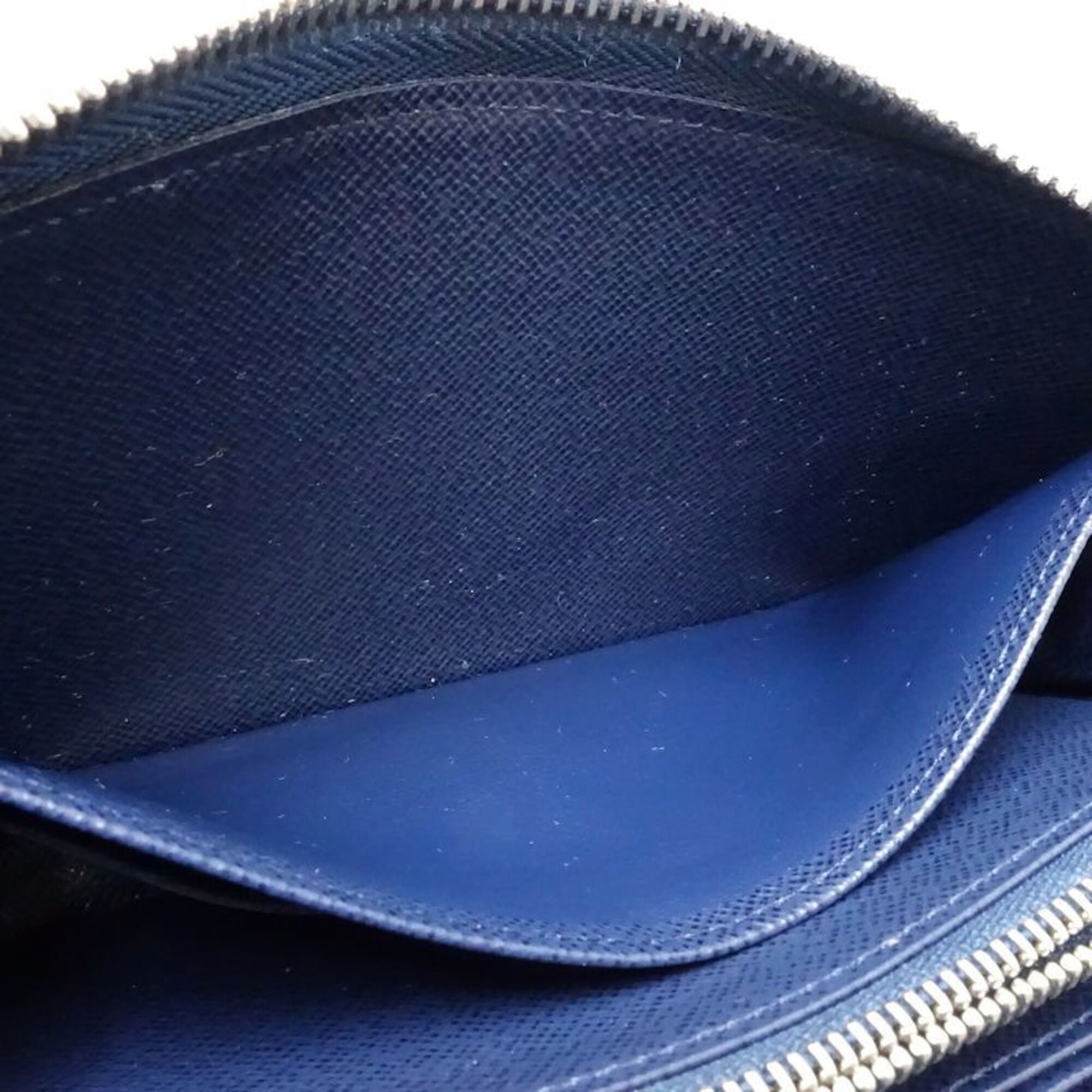 Louis Vuitton Blue Indigo Leather Long Wallet (Bi-Fold) (Pre-Owned)