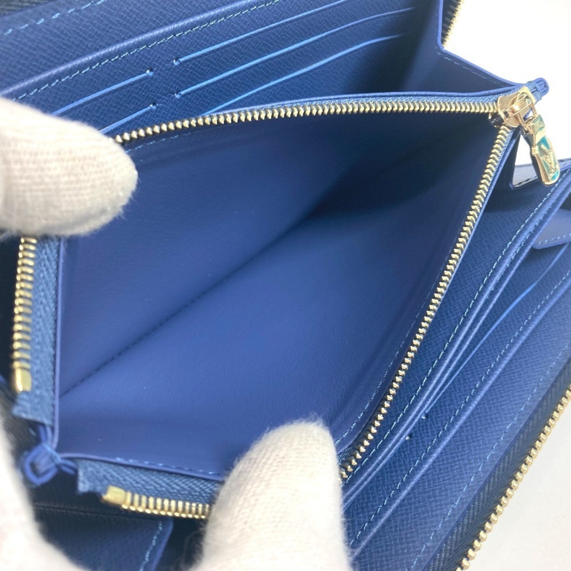 Louis Vuitton Monogram Denim Blue Long Wallet (Bi-Fold) (Pre-Owned)
