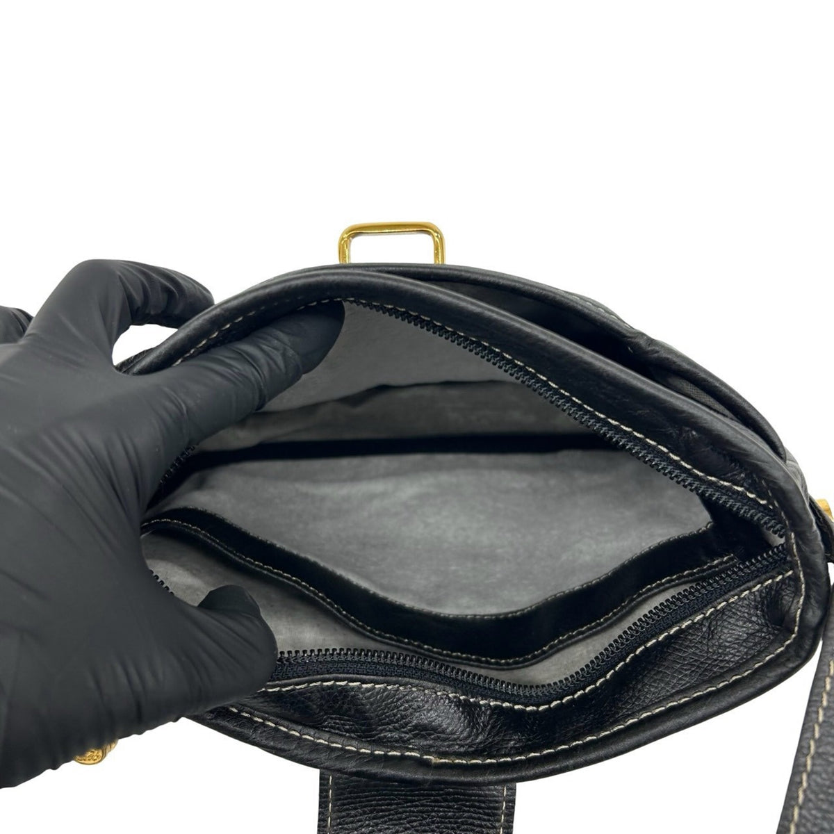 Loewe Black Leather Crossbody Bag Pochette Shoulder Bag (Pre-Owned)