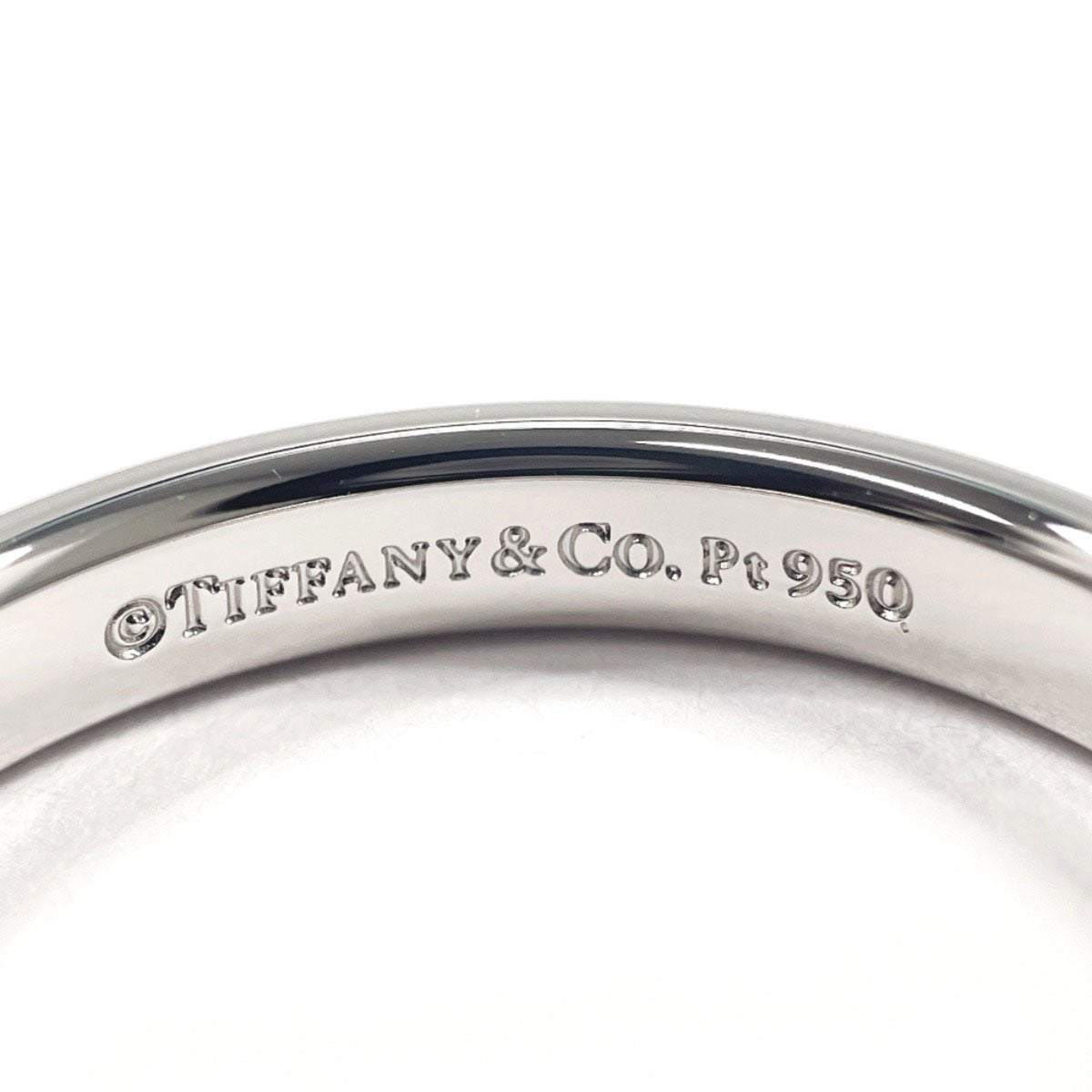 Tiffany Silver Platinum 950 Band Ring (Pre-Owned)