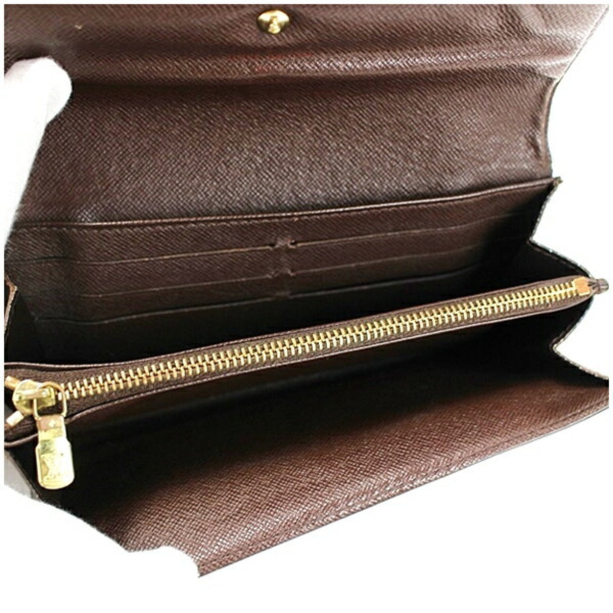 Louis Vuitton Brown Damier Canvas Long Wallet (Bi-Fold) (Pre-Owned)