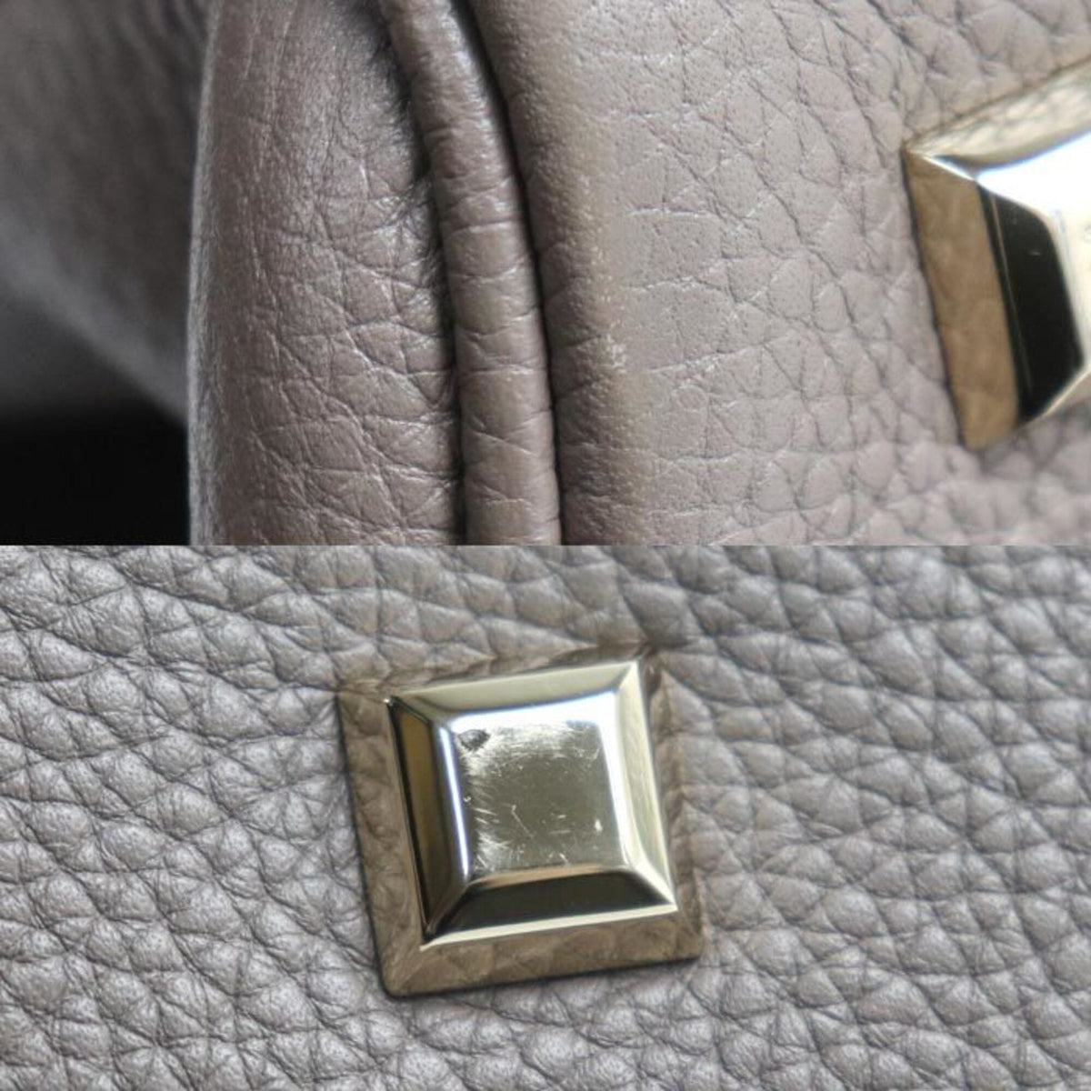 Salvatore Ferragamo Grayish Leather Pouch Shoulder Bag (Pre-Owned)
