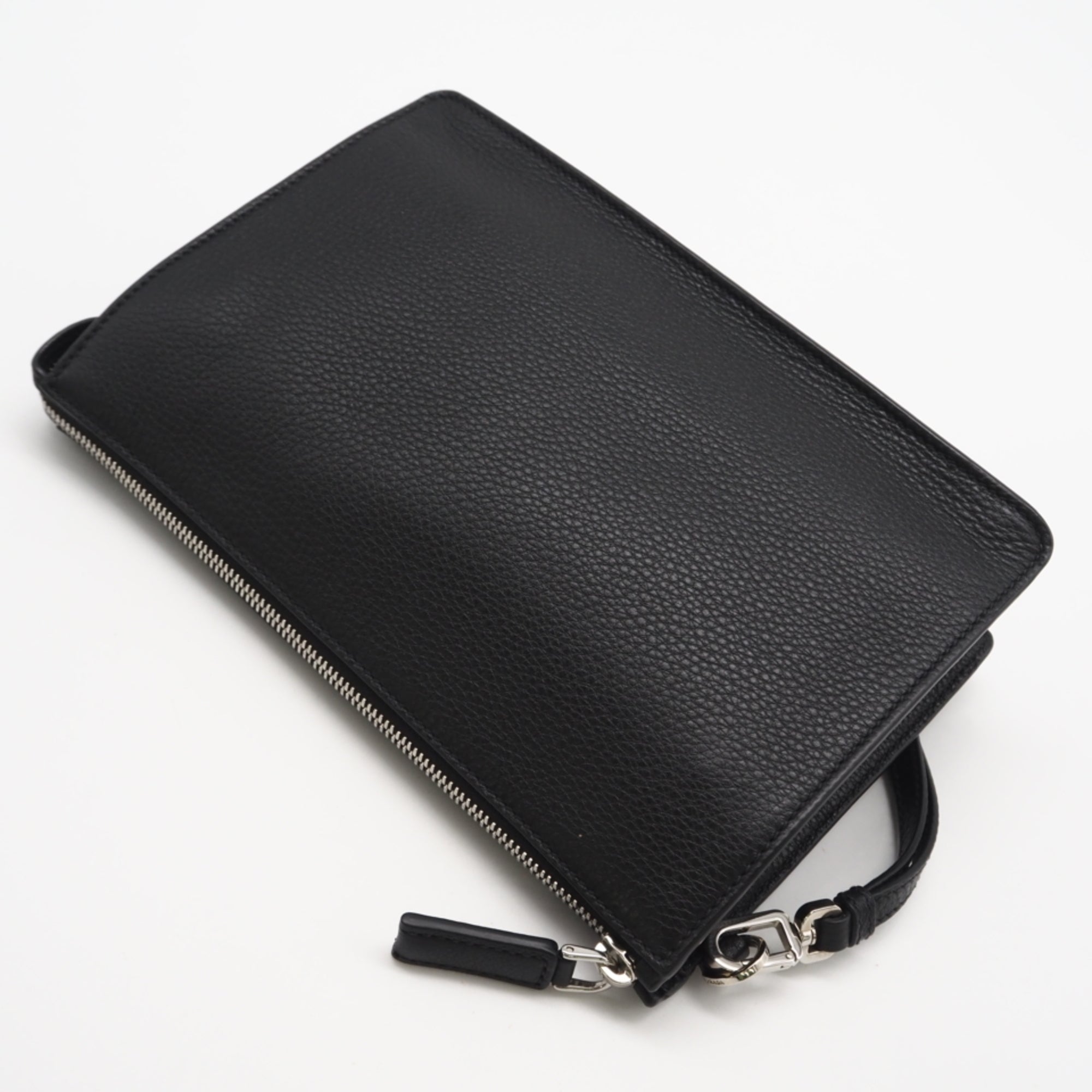 Prada Black Leather Clutch Bag (Pre-Owned)