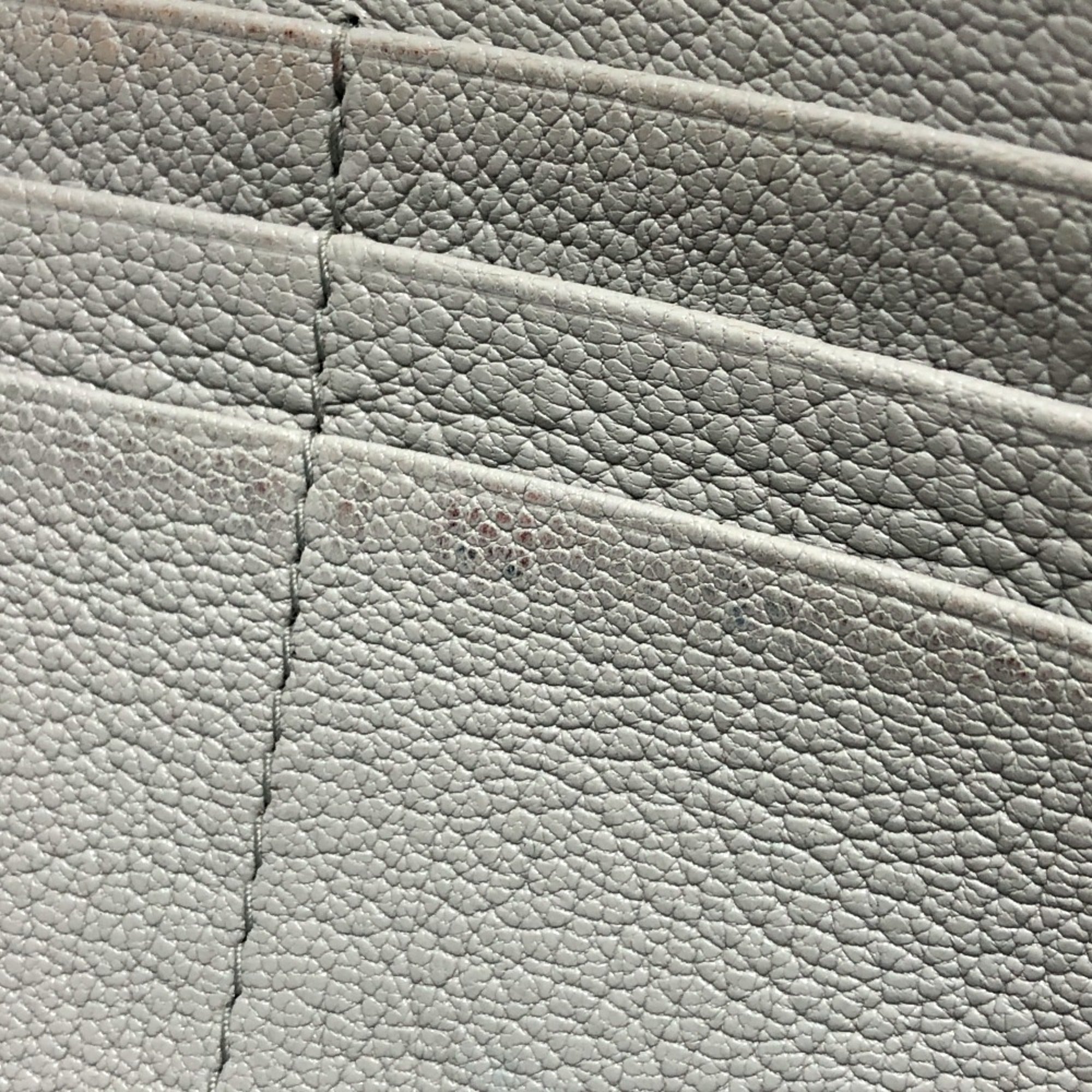 Miu Miu Gray Leather Long Wallet (Bi-Fold) (Pre-Owned)