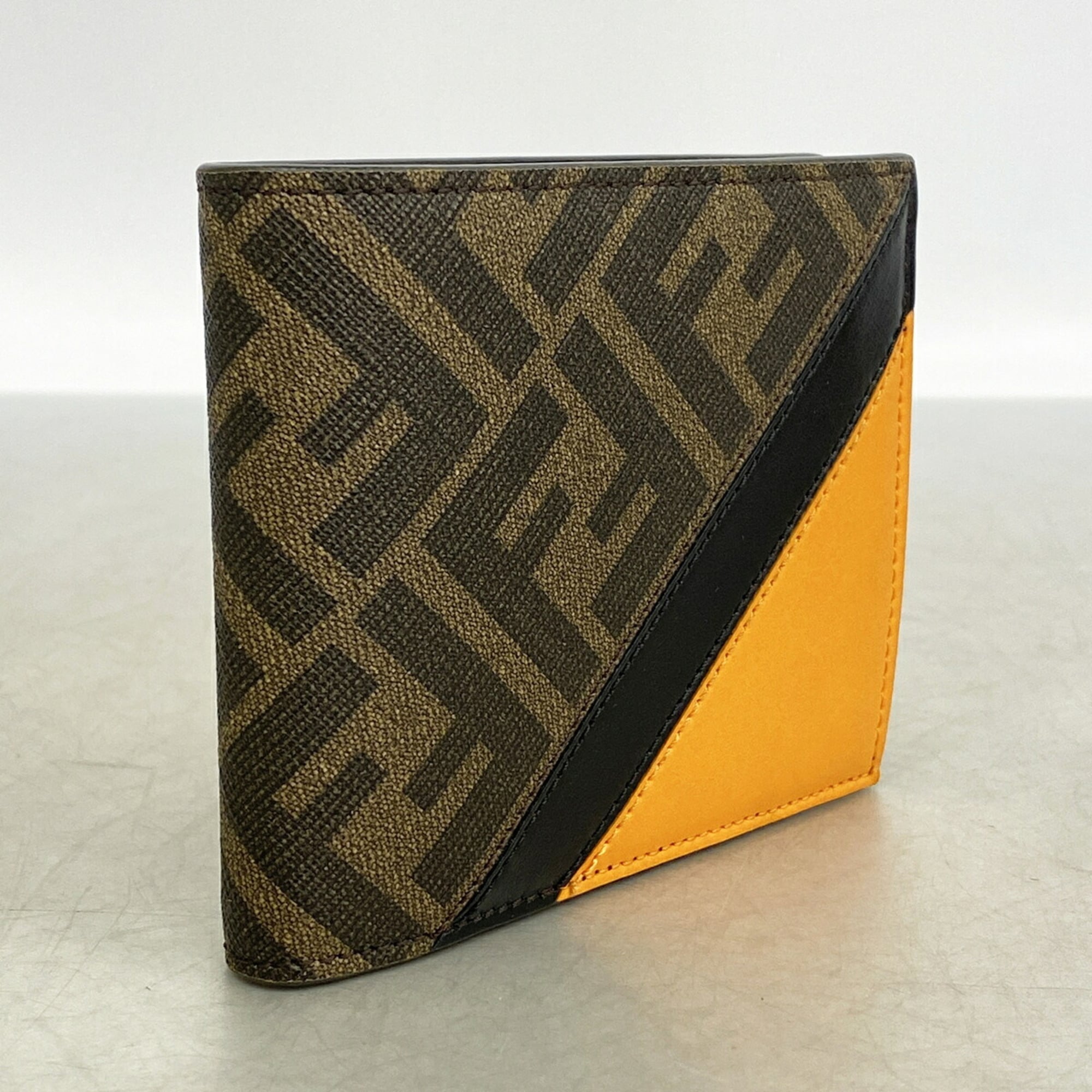 Fendi Black Brown Pvc Wallet (Bi-Fold) (Pre-Owned)