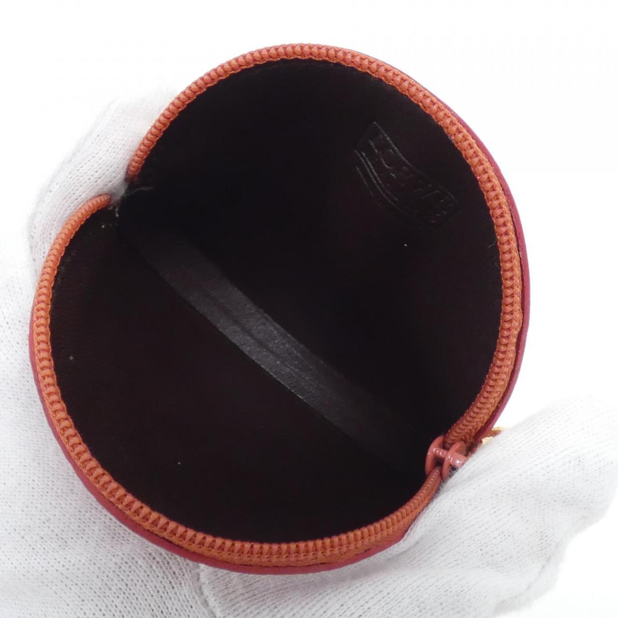 Loewe Red Color Leather Coin Purse/Coin Case (Pre-Owned)