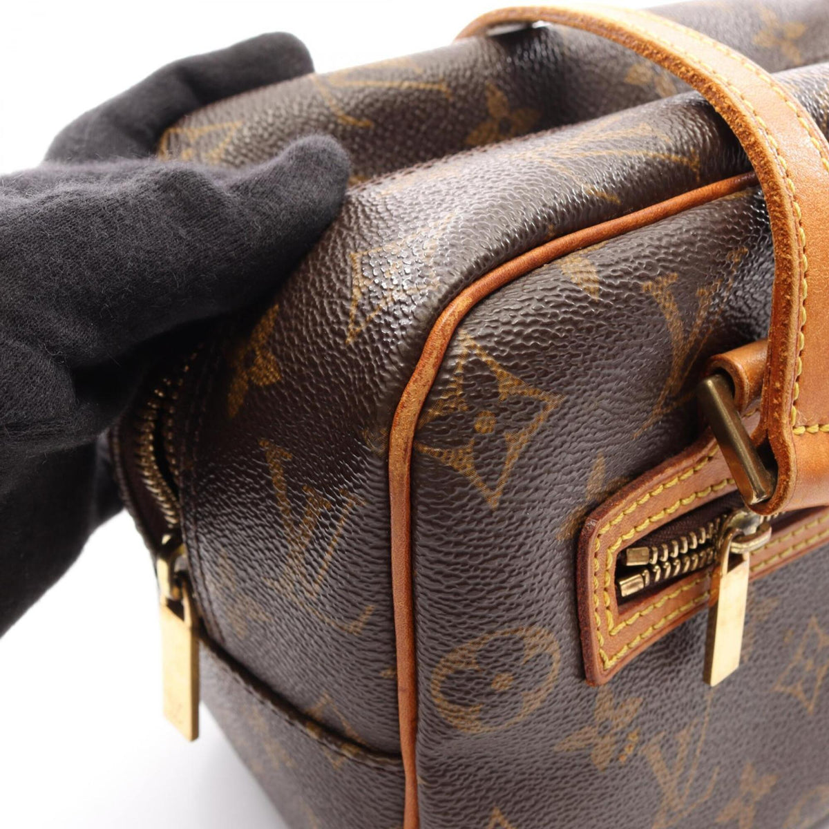 Louis Vuitton Brown Monogram Coated Canvas Pvc Handbag Shoulder Bag (Pre-Owned)