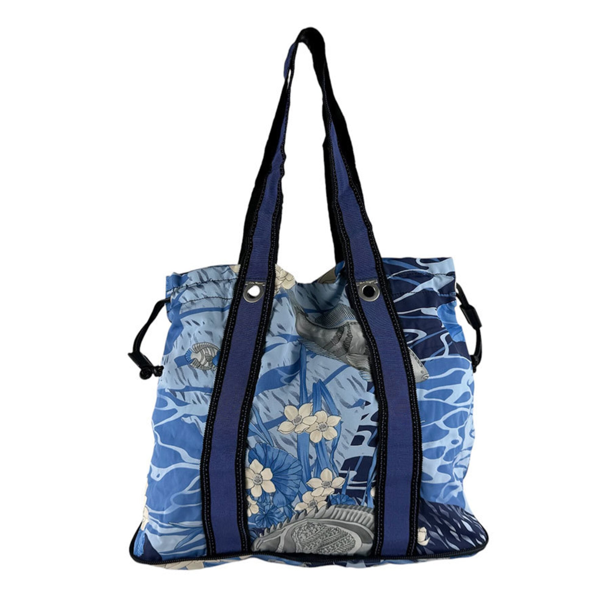 Salvatore Ferragamo Blue Nylon Eco-Bag Tote Bag (Pre-Owned)