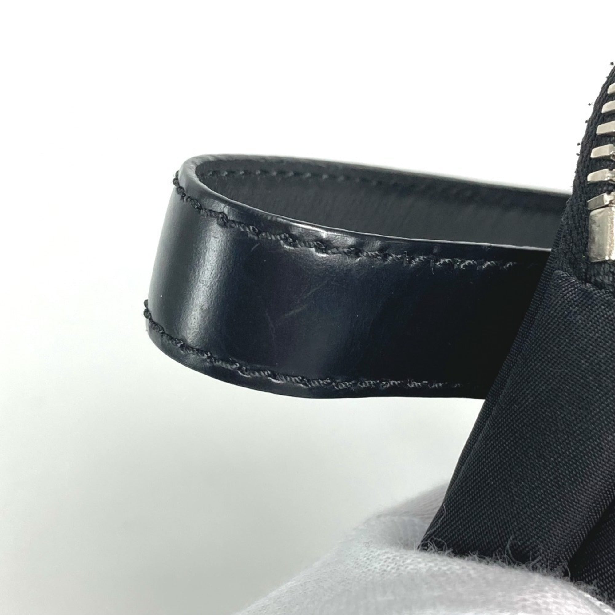 Prada Black Nylon Leather Fanny Pack Pouch (Pre-Owned)