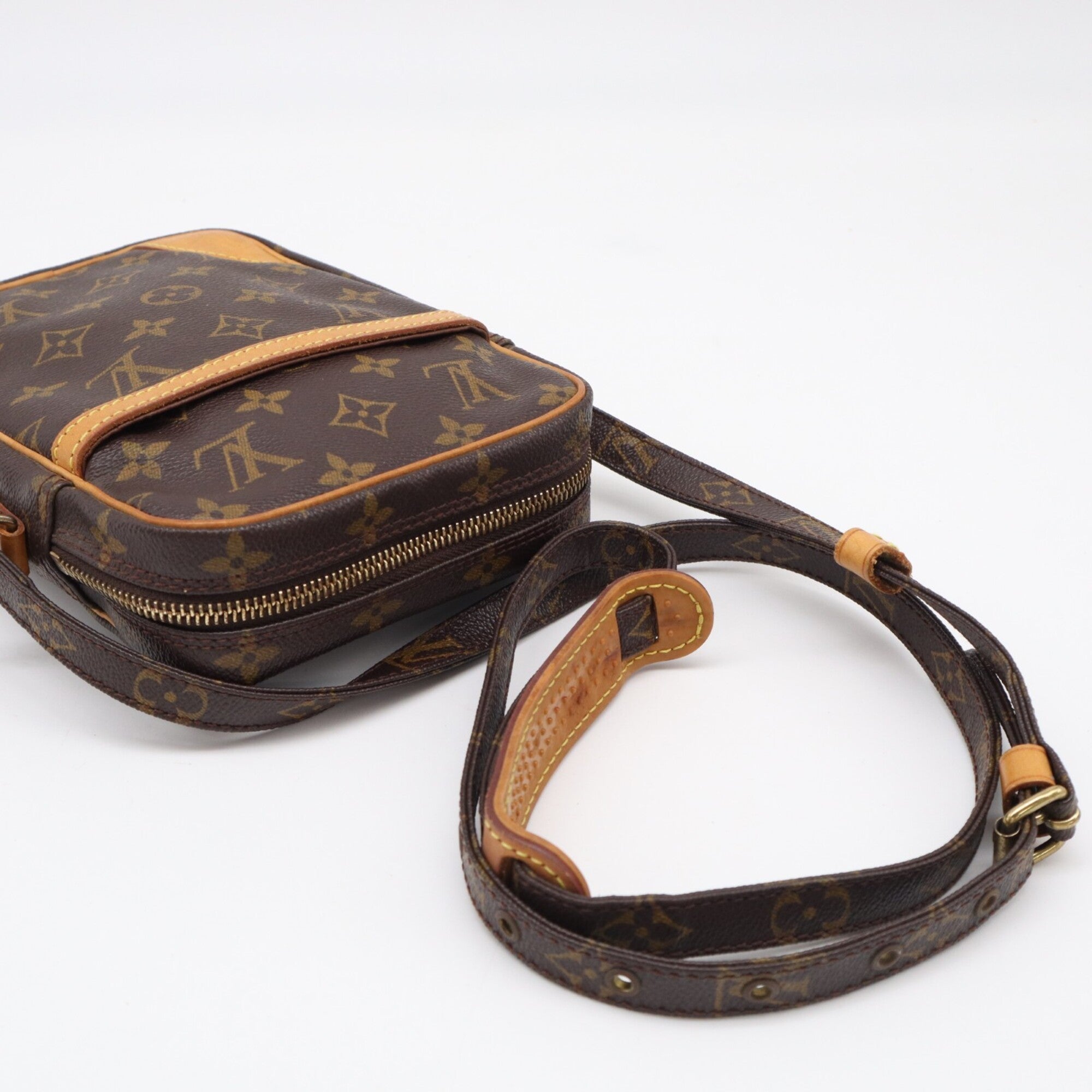 Louis Vuitton Monogram Beige Brown Shoulder Bag (Pre-Owned)