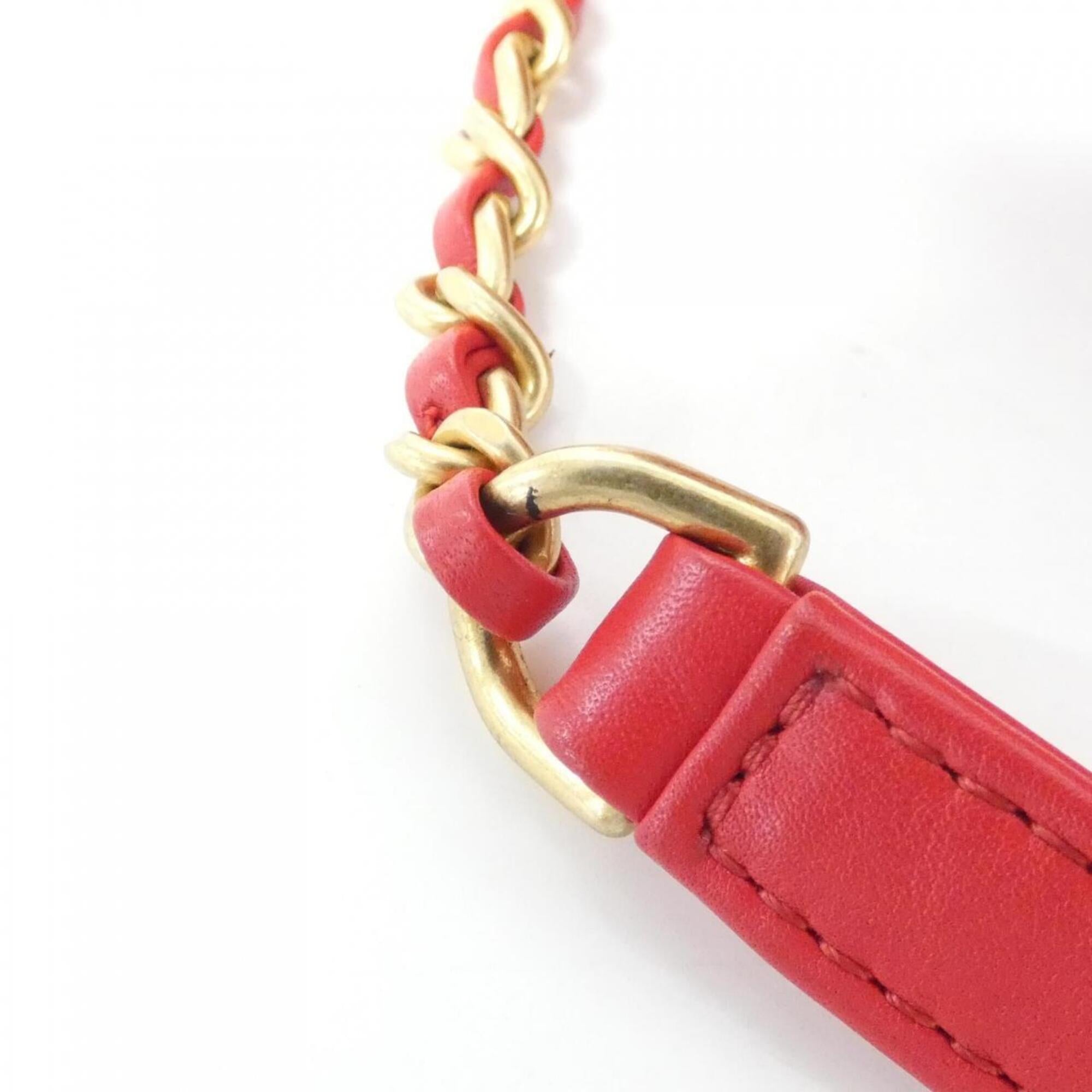 Chanel Red Color Grained Calfskin Backpack (Pre-Owned)