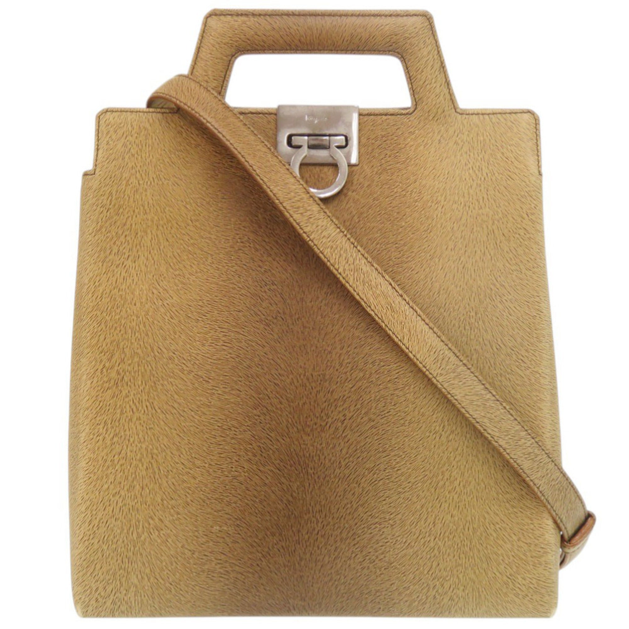 Salvatore Ferragamo Brown Leather Handbag (Pre-Owned)