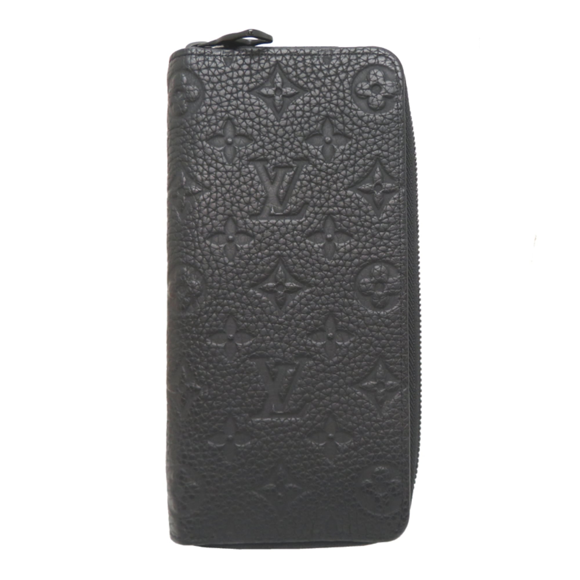 Louis Vuitton Black Leather Long Wallet (Bi-Fold) (Pre-Owned)