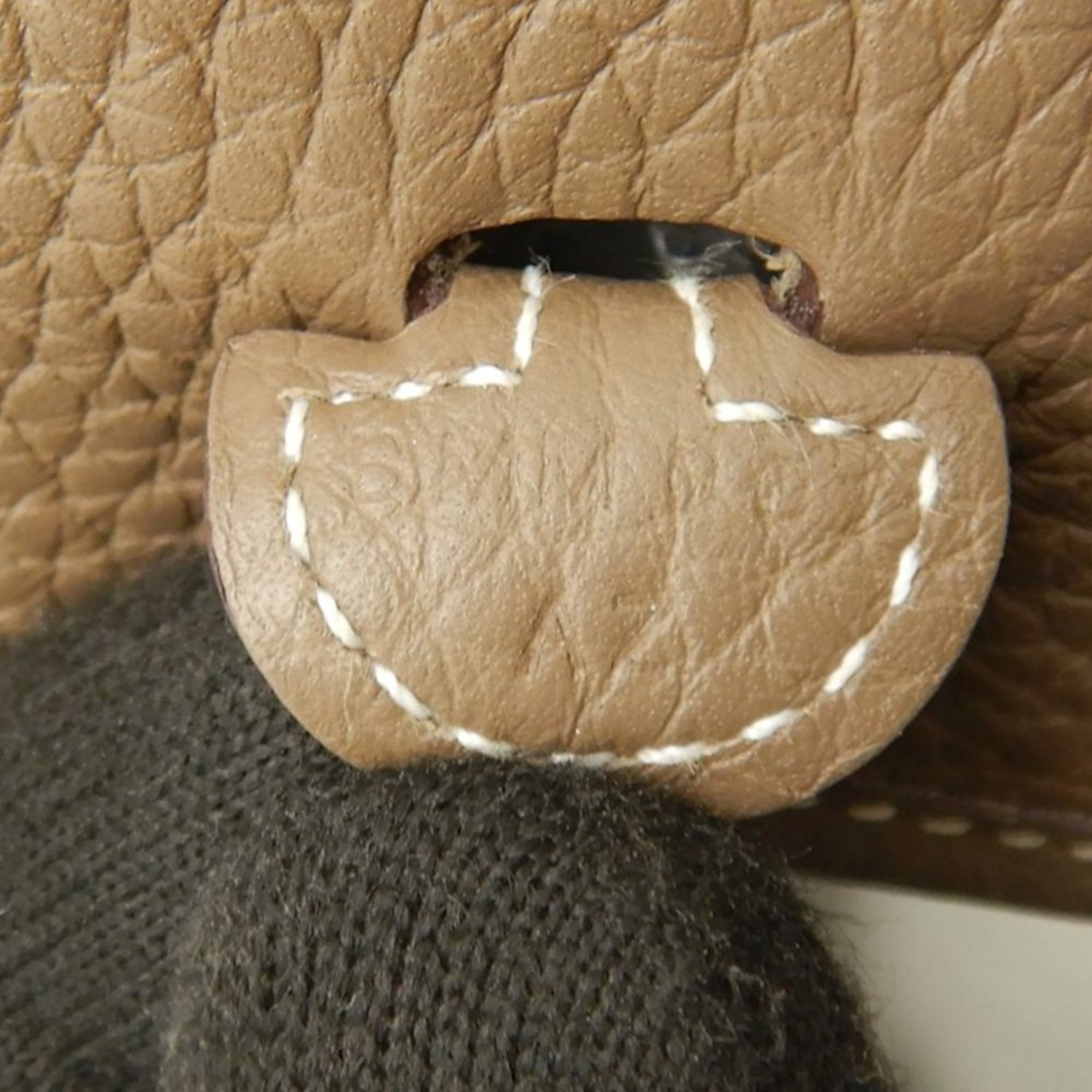 Hermes Etoupe Gray Togo Leather Shoulder Bag (Pre-Owned)