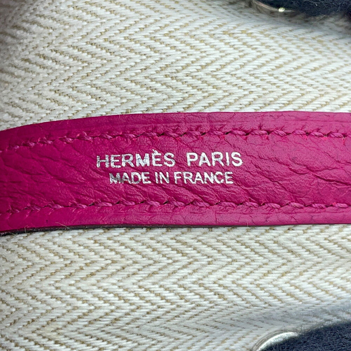 Hermes Garden Rose Purple Negonda Leather Handbag Tote Bag (Pre-Owned)
