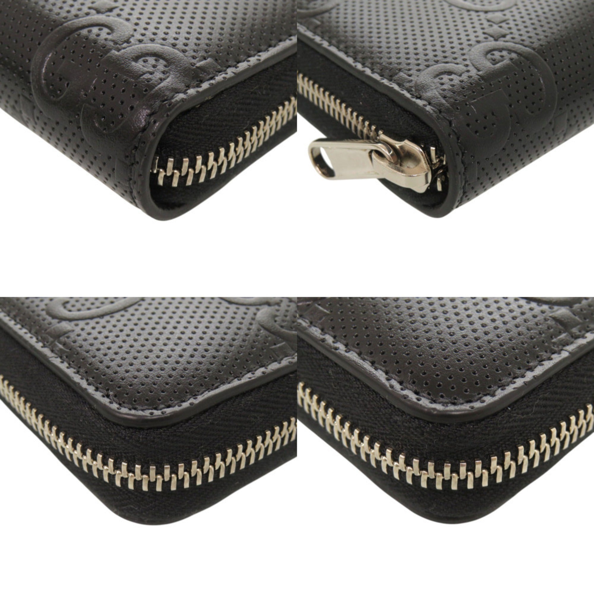 Gucci Black Leather Long Wallet (Bi-Fold) (Pre-Owned)