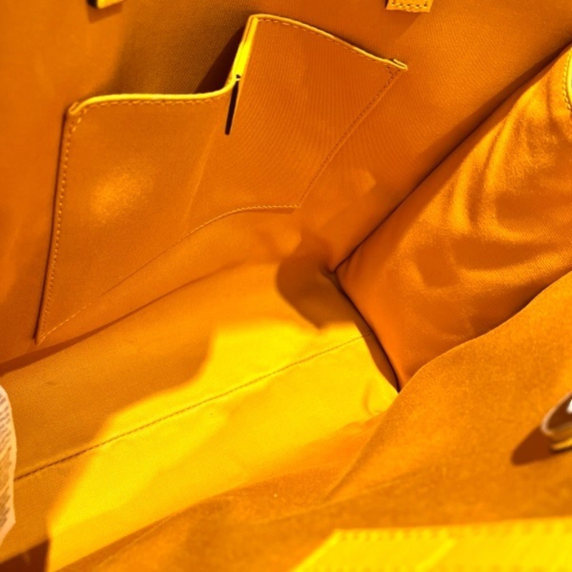 Gucci Navy Yellow Pvc Handbag Tote Bag (Pre-Owned)