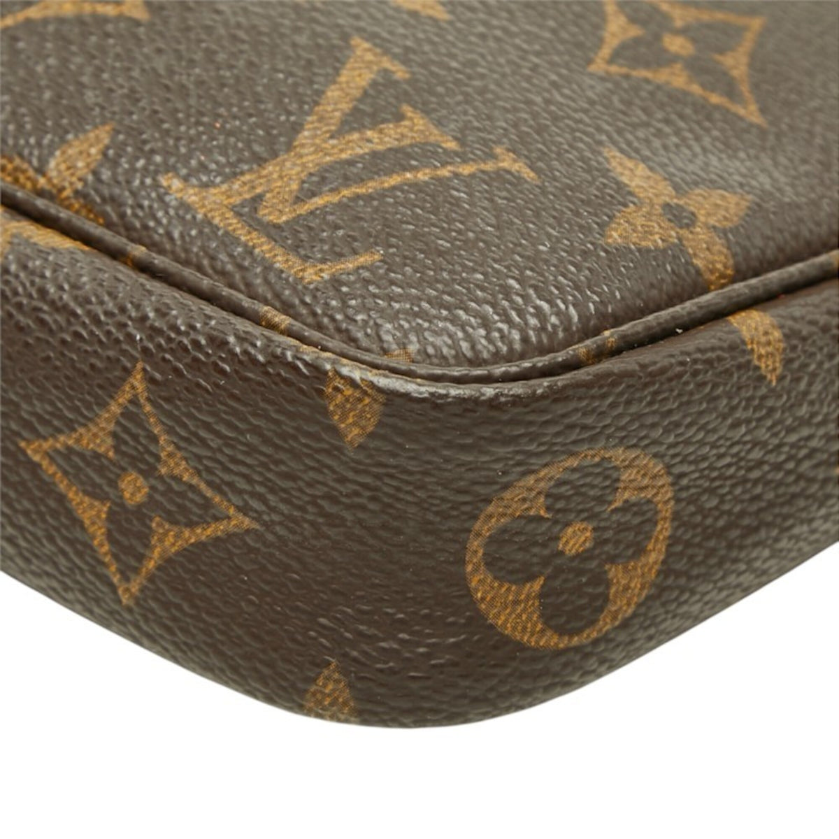 Louis Vuitton Monogram Brown Pvc Leather Handbag Pochette (Pre-Owned)