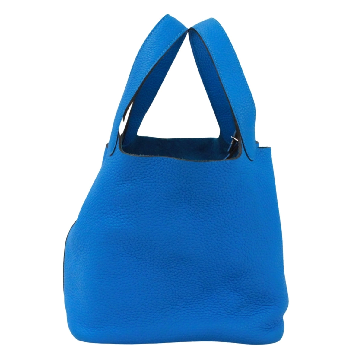 Hermes Blue Blue Hydra Taurillon Clemence Leather Handbag (Pre-Owned)