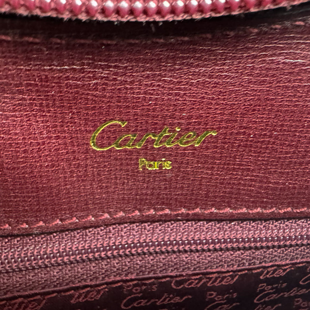 Cartier Burgundy Leather Backpack (Pre-Owned)