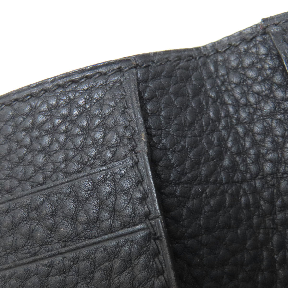 Hermes Mc2 Black Leather Wallet (Bi-Fold) (Pre-Owned)