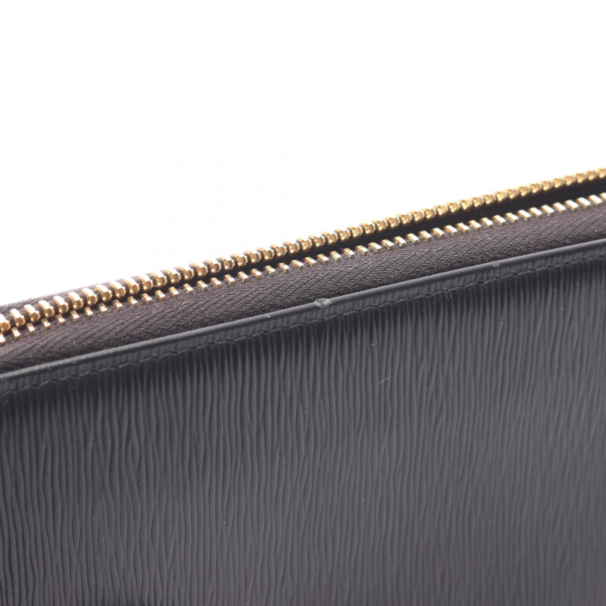 Prada Black Leather Long Wallet (Bi-Fold) (Pre-Owned)