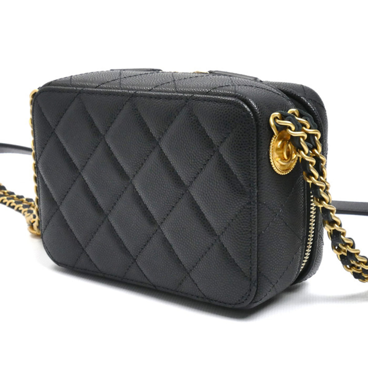 Chanel Black Leather Shoulder Bag (Pre-Owned)
