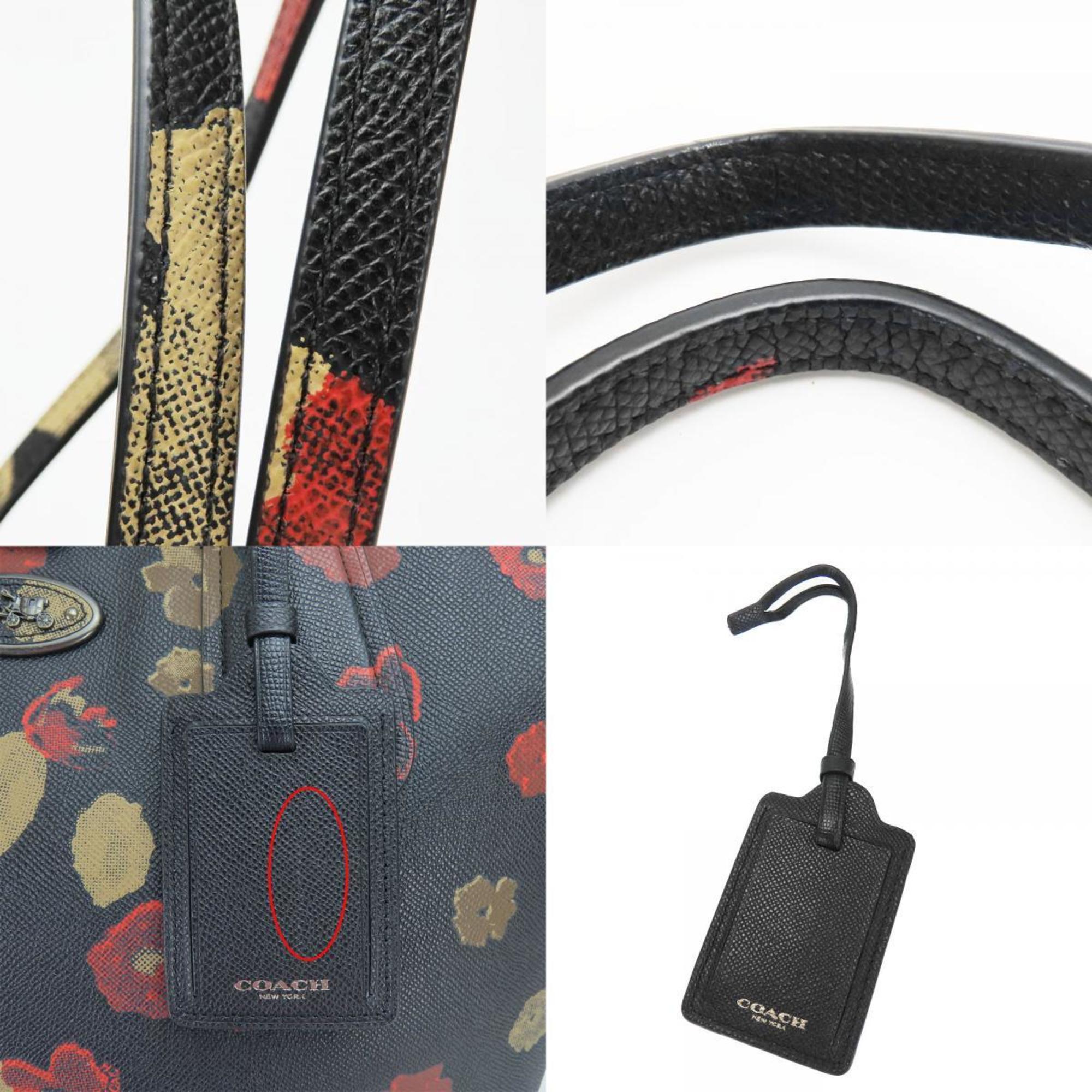 Coach Black Leather Tote Bag (Pre-Owned)