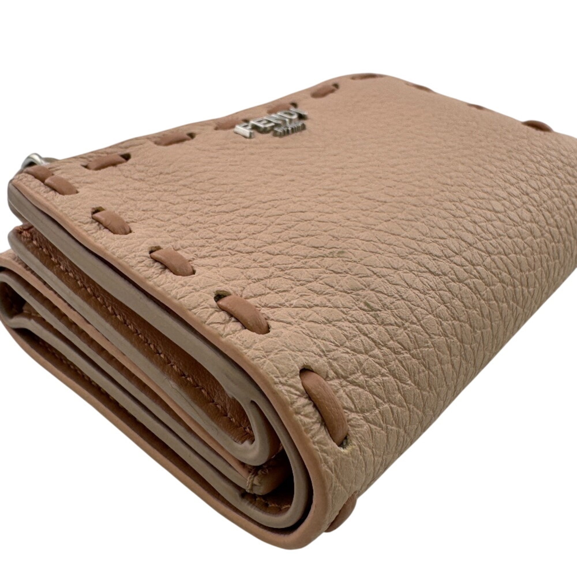 Fendi Pink Leather Wallet (Tri-Fold) (Pre-Owned)
