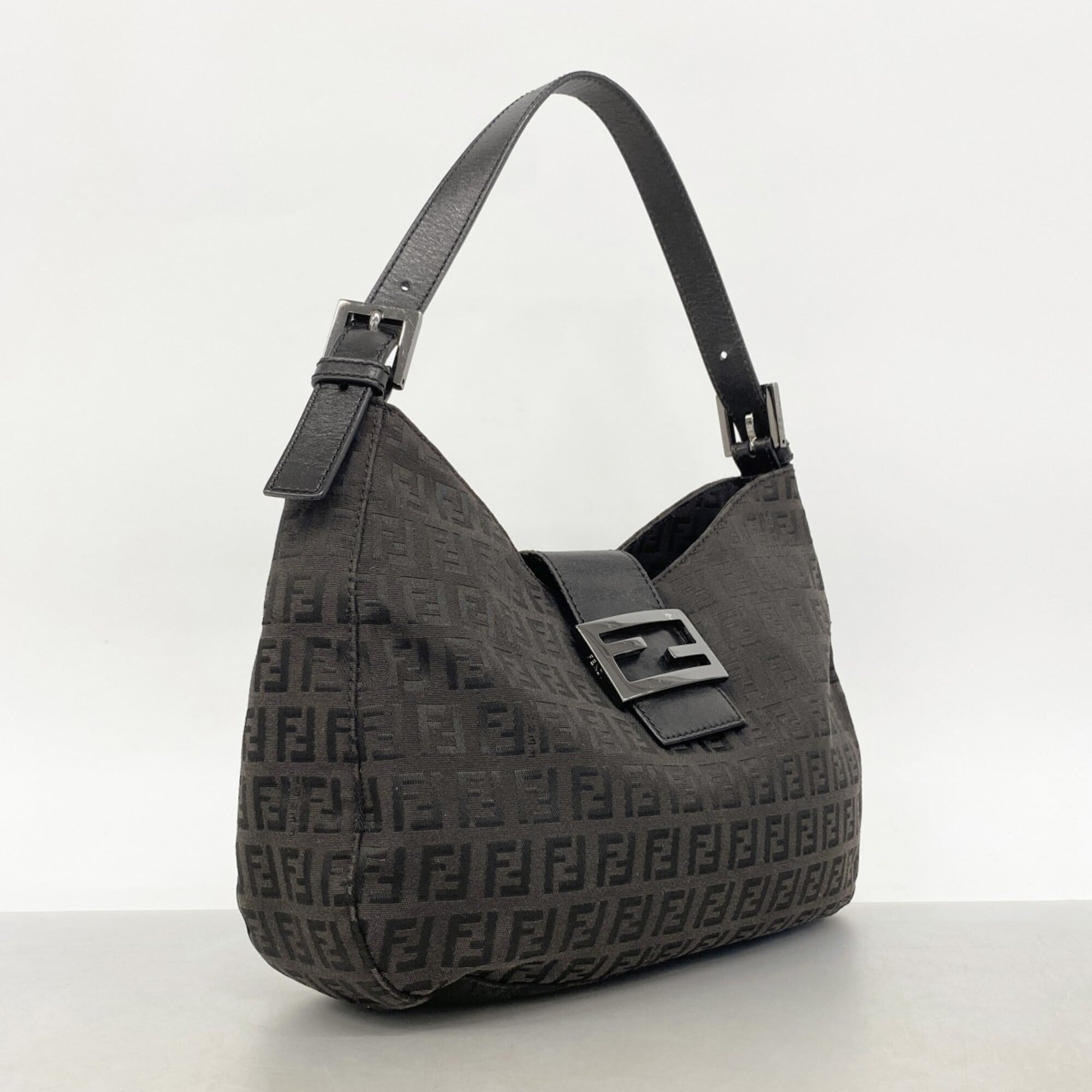 Fendi Black Nylon Canvas Handbag (Pre-Owned)
