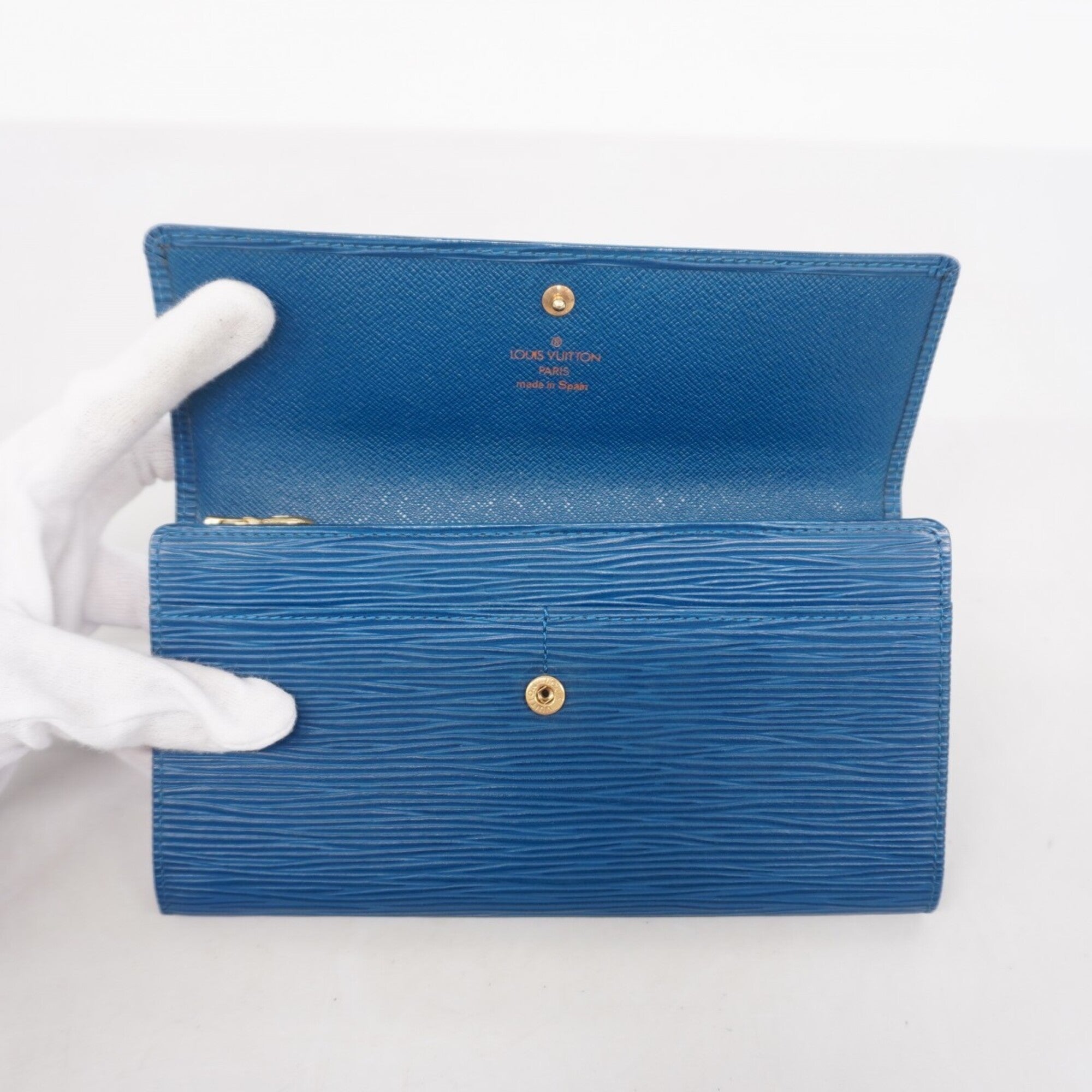 Louis Vuitton Toledo Blue Long Wallet (Bi-Fold) (Pre-Owned)