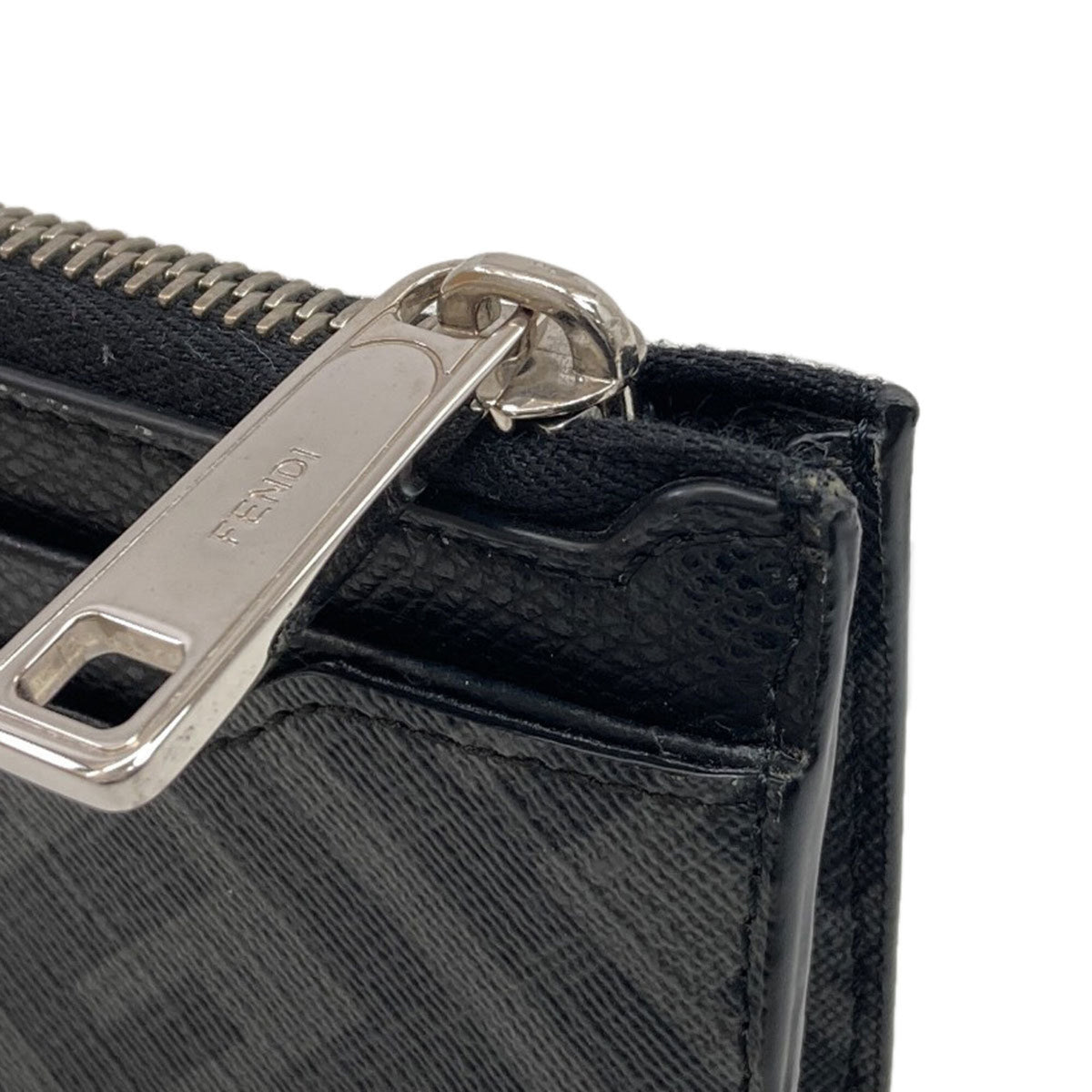 Fendi Gray Pvc Coin Purse/Coin Case (Pre-Owned)