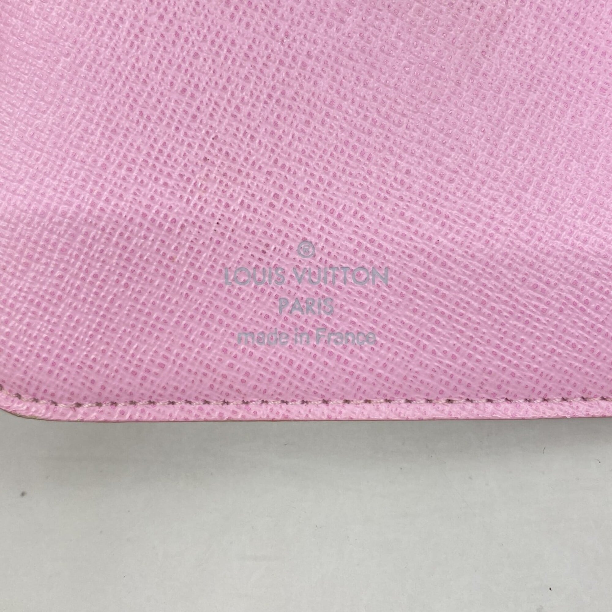 Louis Vuitton Blanc Litchi Long Wallet (Tri-Fold) (Pre-Owned)