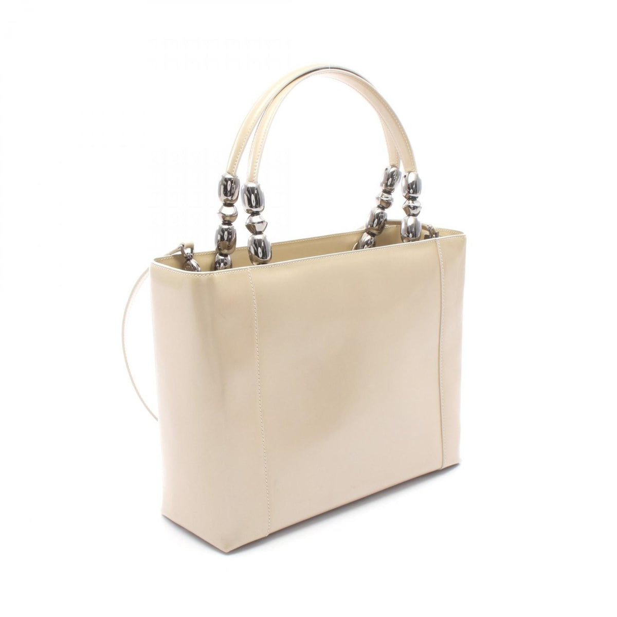 Christian Dior Beige Patent Leather Handbag (Pre-Owned)