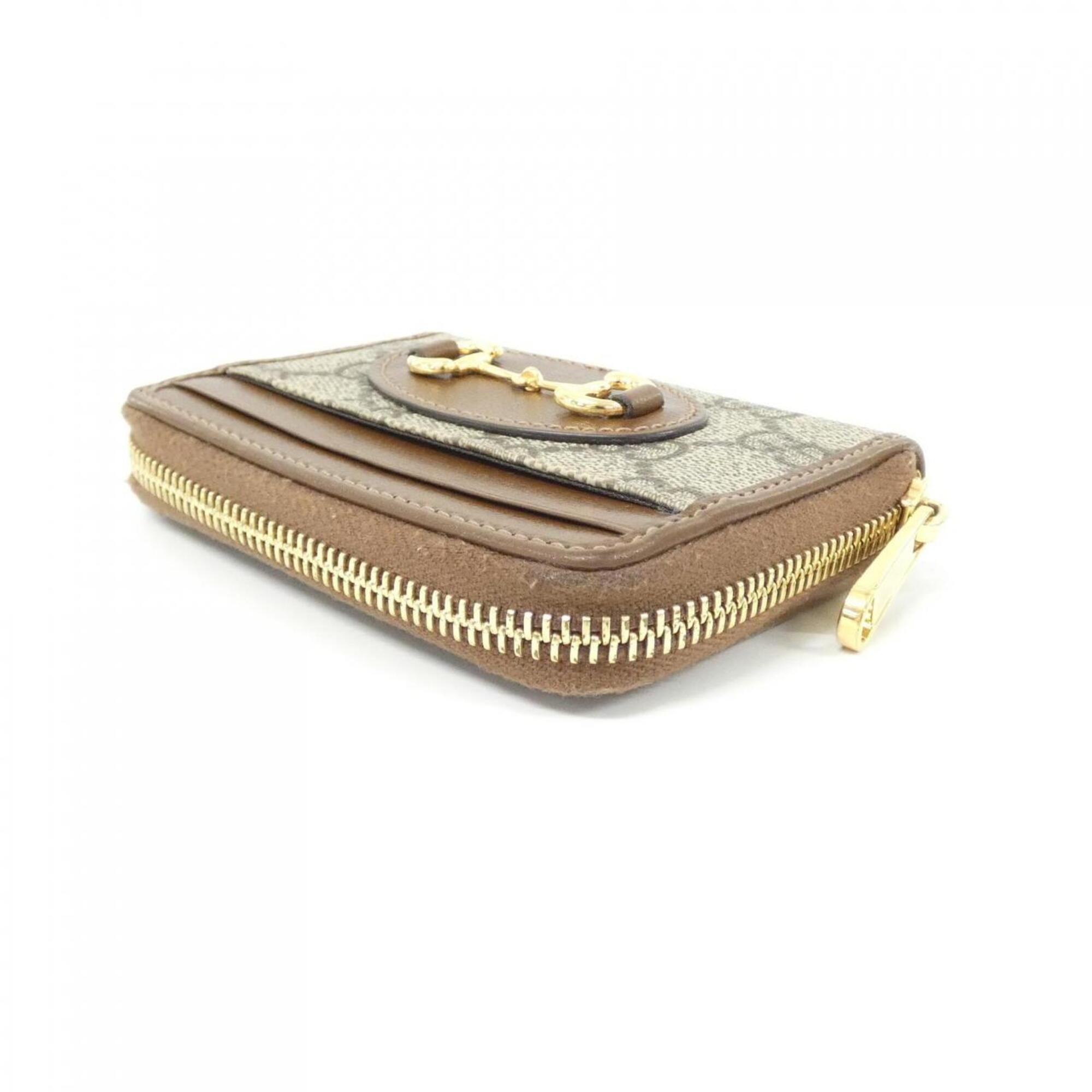 Gucci Beige Brown Gg Supreme Canvas Coin Purse/Coin Case (Pre-Owned)