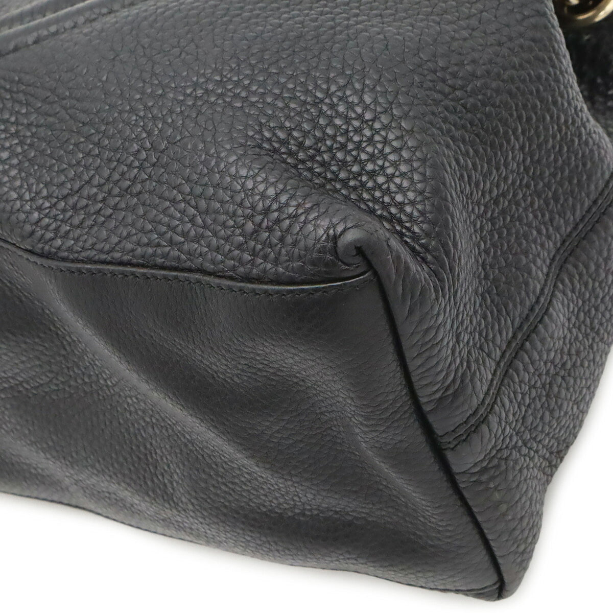 Gucci Soho Black Leather Shoulder Bag Tote Bag (Pre-Owned)