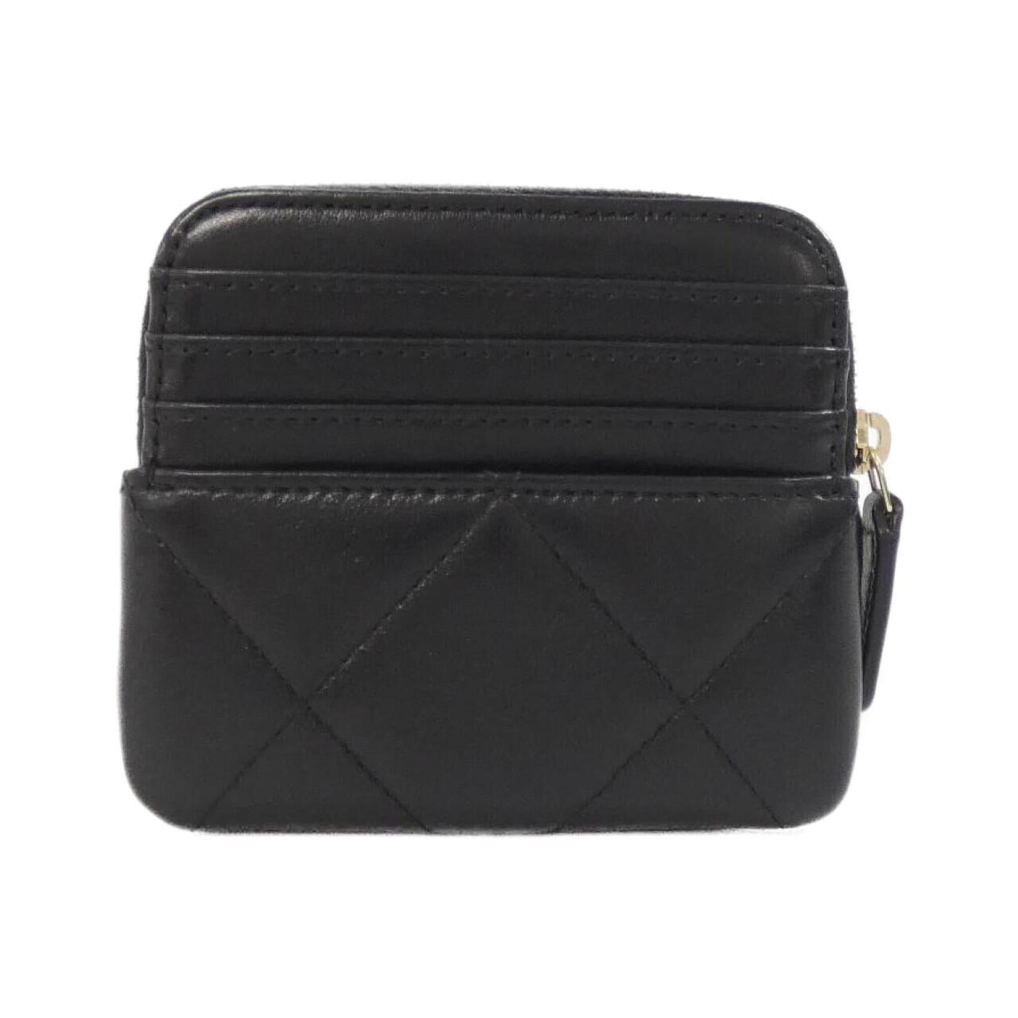 Chanel Black Leather Coin Purse/Coin Case (Pre-Owned)