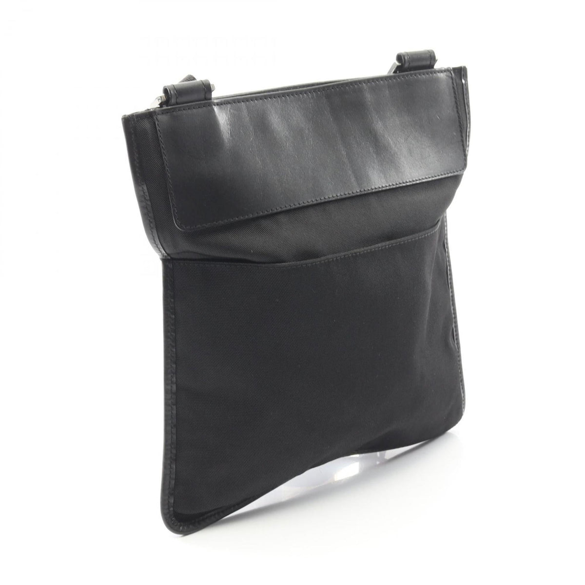 Gucci Black Canvas Leather Shoulder Bag (Pre-Owned)