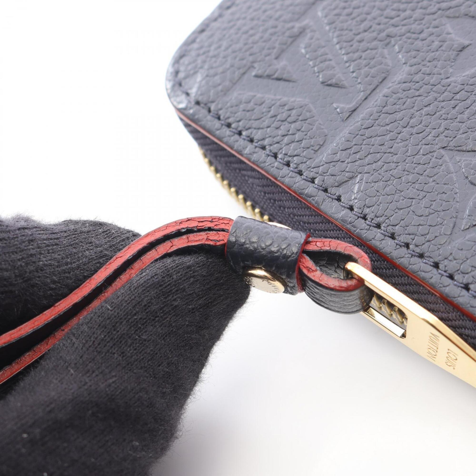 Louis Vuitton Navy Leather Long Wallet (Bi-Fold) (Pre-Owned)