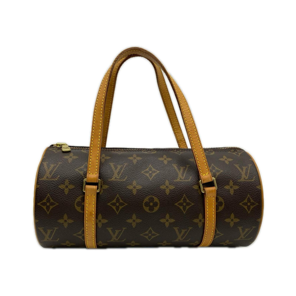 Louis Vuitton Monogram Beige Brown Coated Canvas Leather Handbag (Pre-Owned)