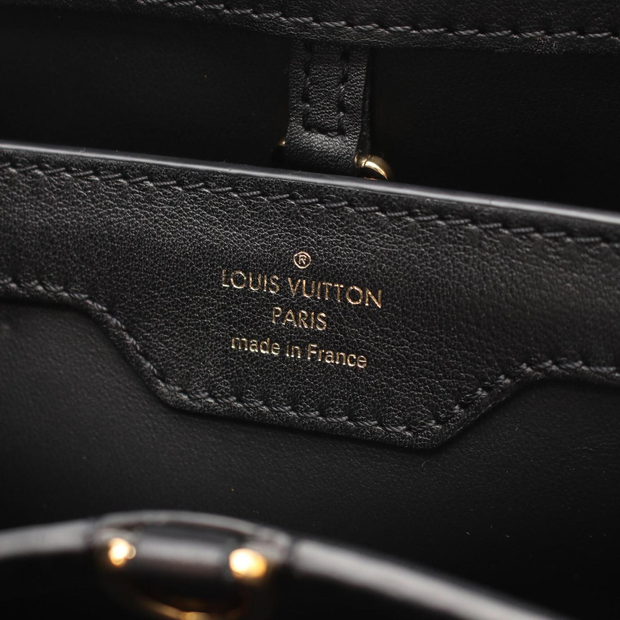 Louis Vuitton Black Noir Leather Handbag (Pre-Owned)