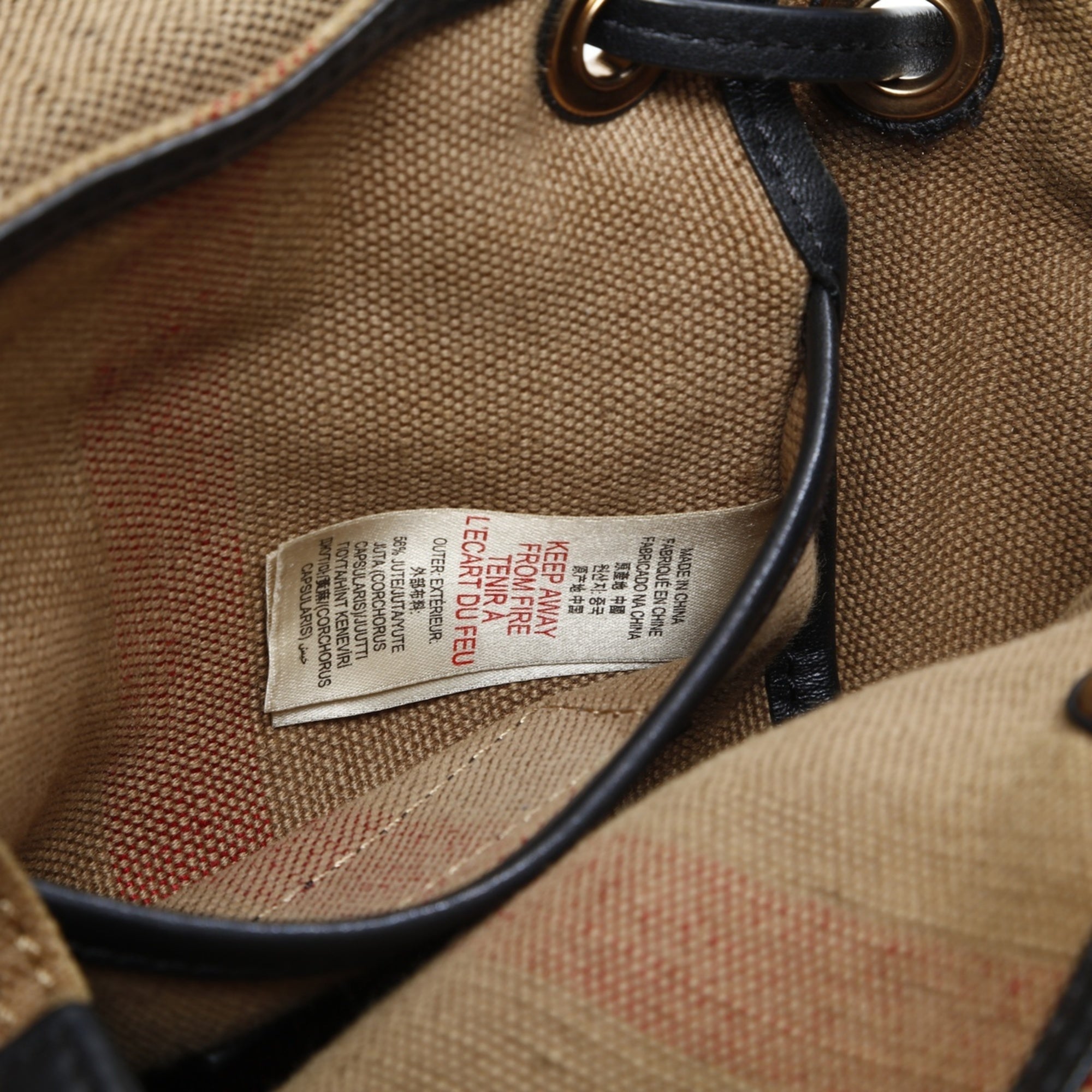 Burberry Beige Canvas Backpack (Pre-Owned)