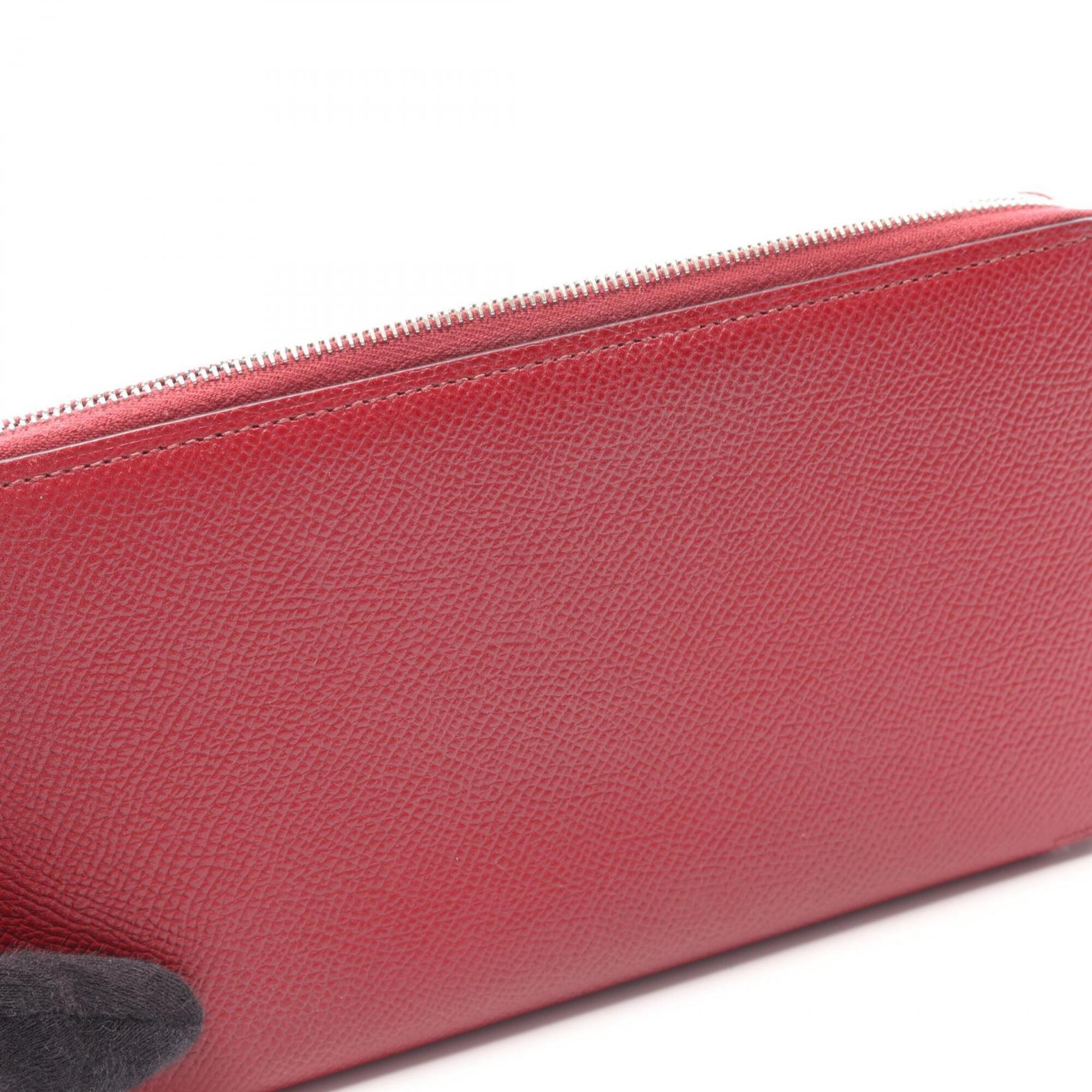 Hermes Bordeaux Epsom Leather Long Wallet (Bi-Fold) (Pre-Owned)